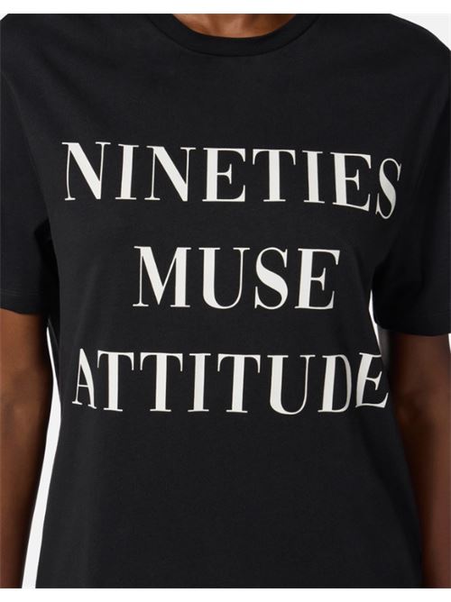 T-SHIRT WITH LETTERING ELISABETTA FRANCHI | MA65D56E2110 Nero